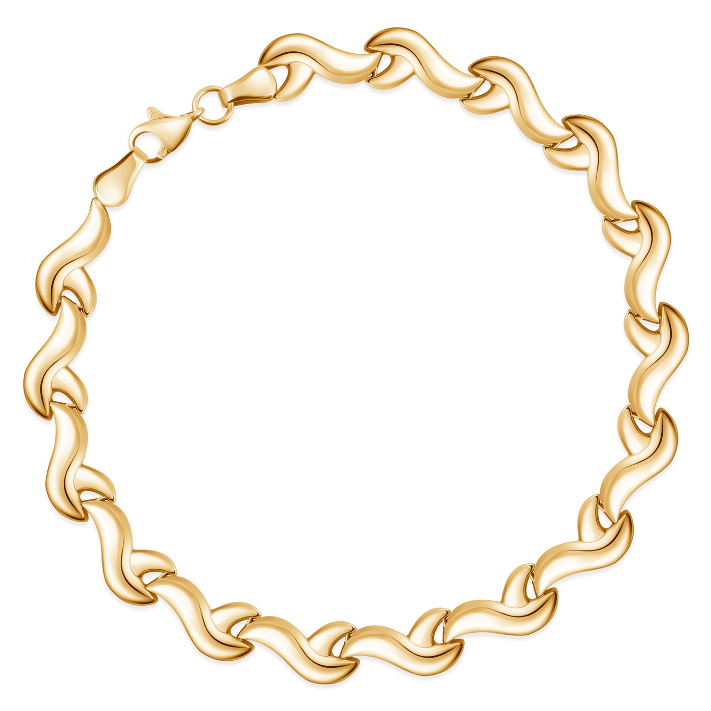 Pulseras de oro de 8 quilates Murrano con grabado para la abuela