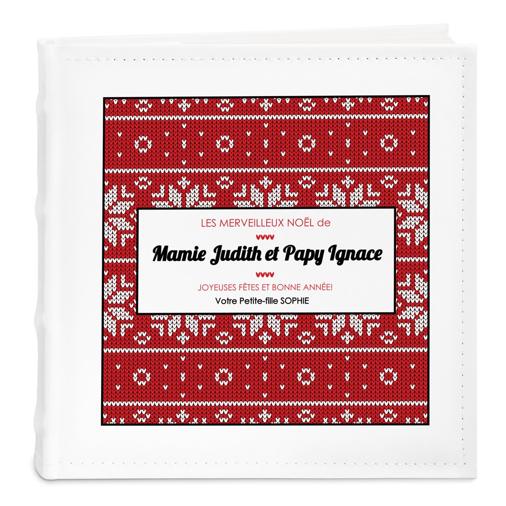 Murrano Personalized Photo Album for Grandparents at Christmas