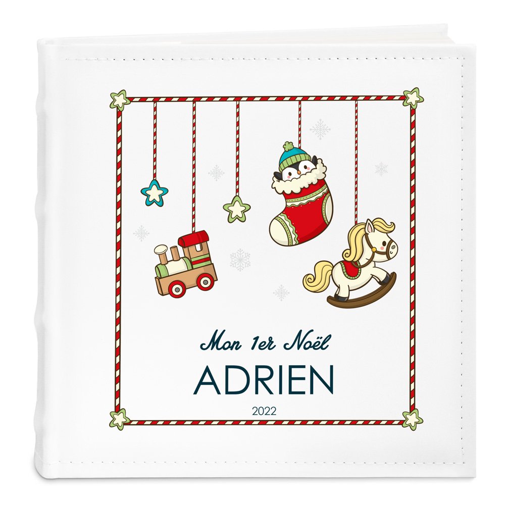 Álbum de fotos personalizado Murrano para nieto en Navidad
