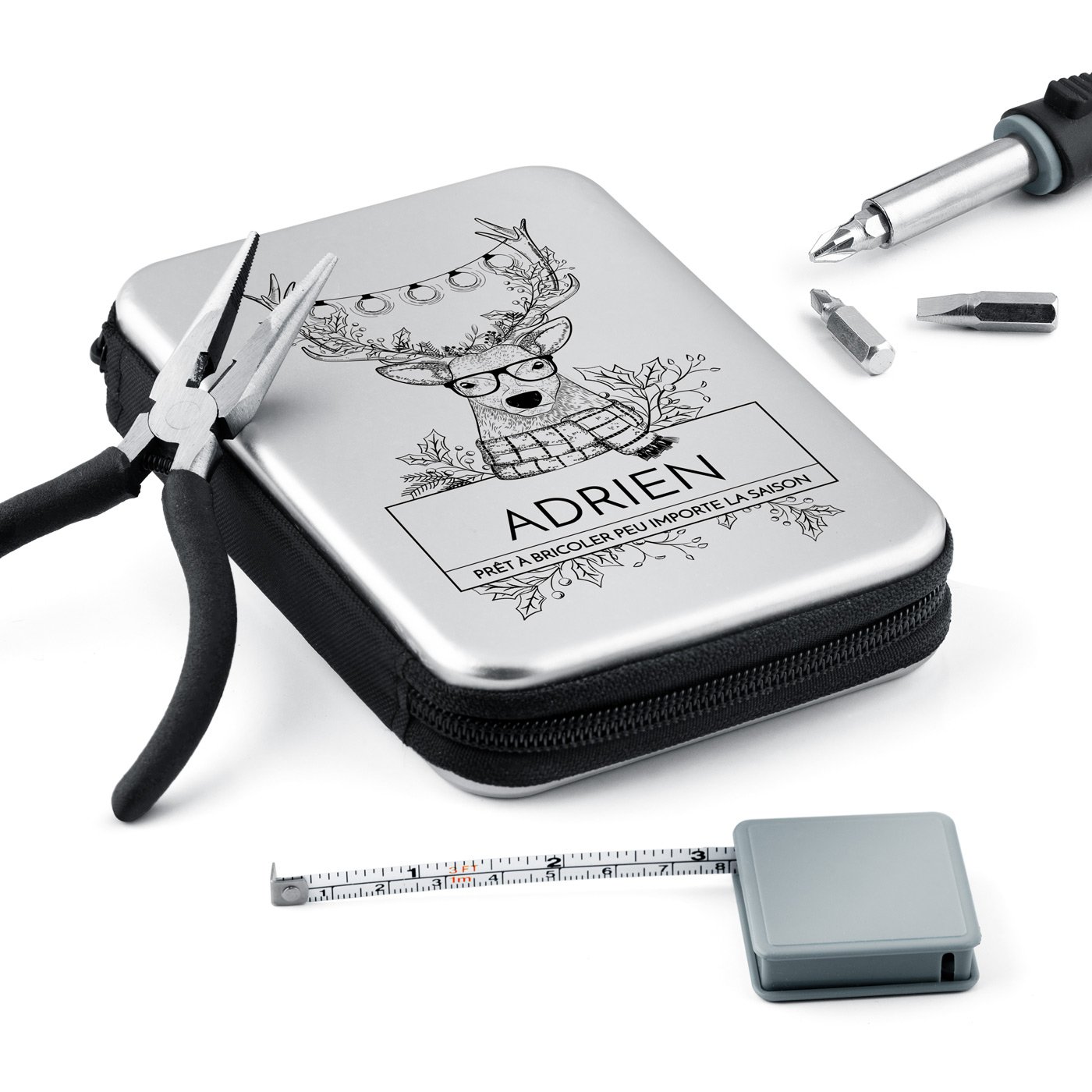 Caja de herramientas personalizada para cazador - Edición Navidad