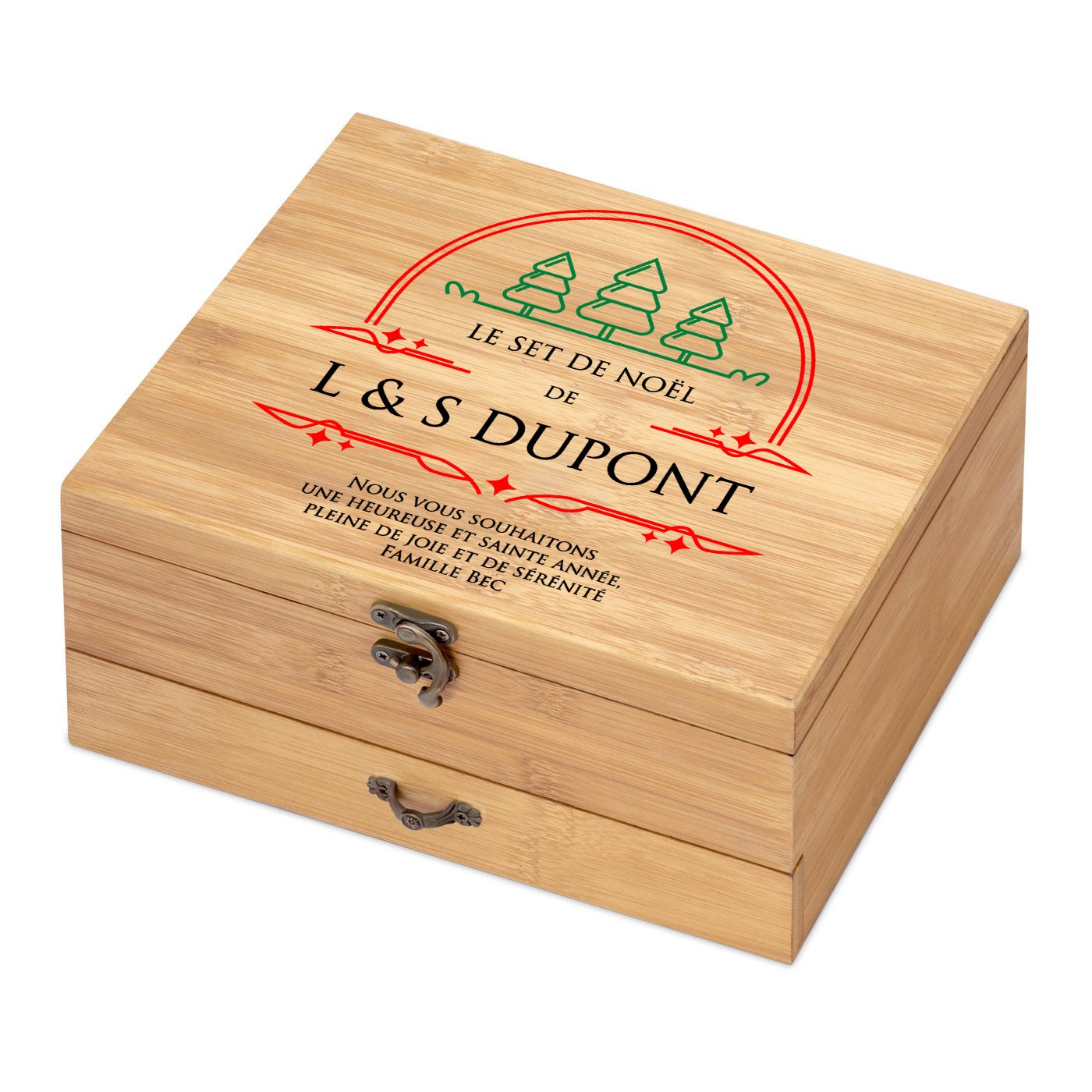 Murrano Wine Accessory Set with Bamboo Wood Case