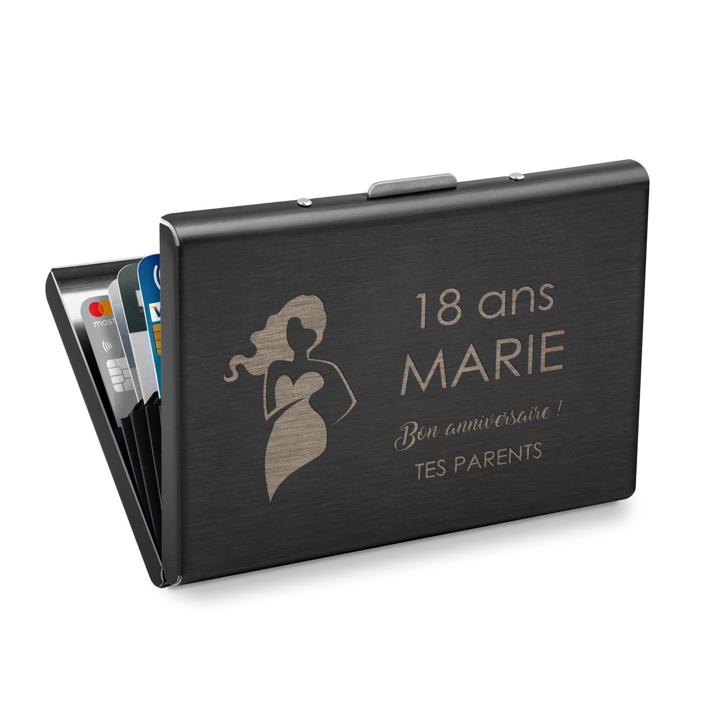 Porte-cartes de visite en métal personnalisé Murrano