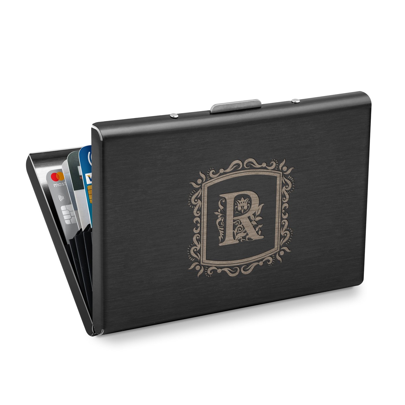Porte-cartes en métal personnalisé Murrano pour fiançailles