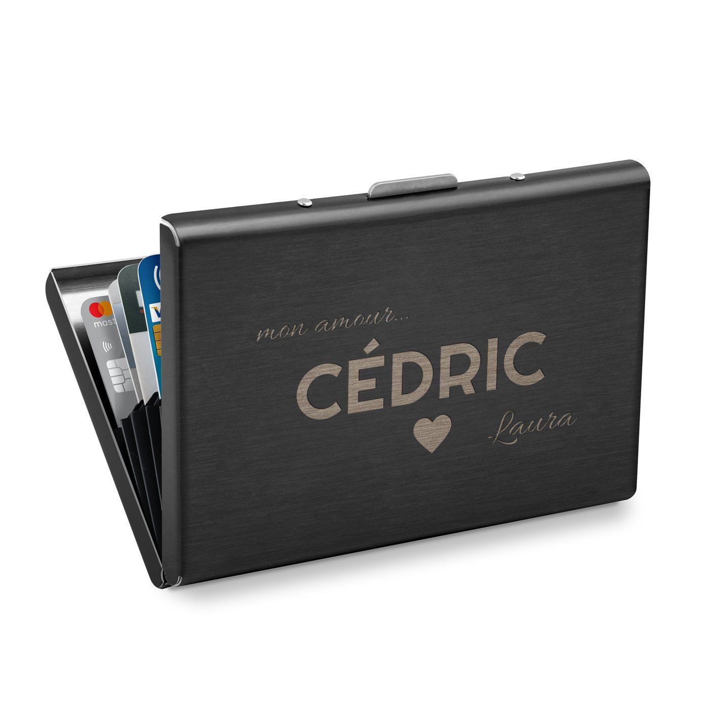Porte-cartes de visite en métal personnalisé Murrano