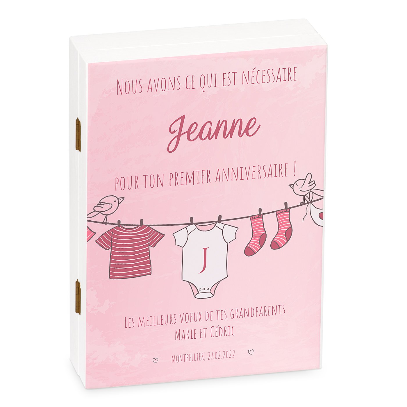 Murrano Personalized Cutlery Set for Girl's 1st Birthday