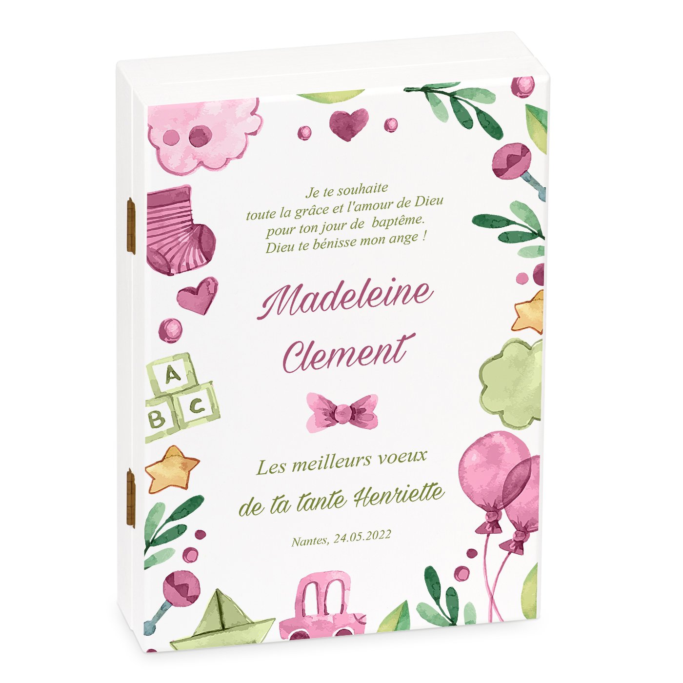 Murrano Personalized Children's Cutlery Set for Girl's Baptism