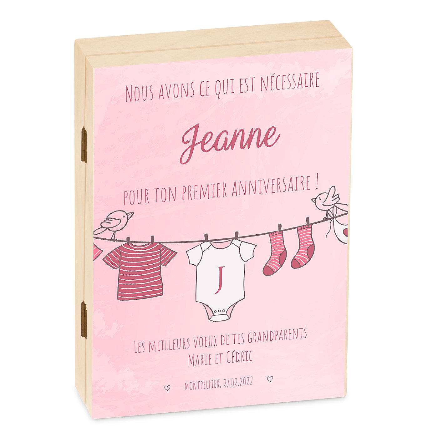 Murrano Personalized Children's Cutlery Set for Girl's 1st Birthday