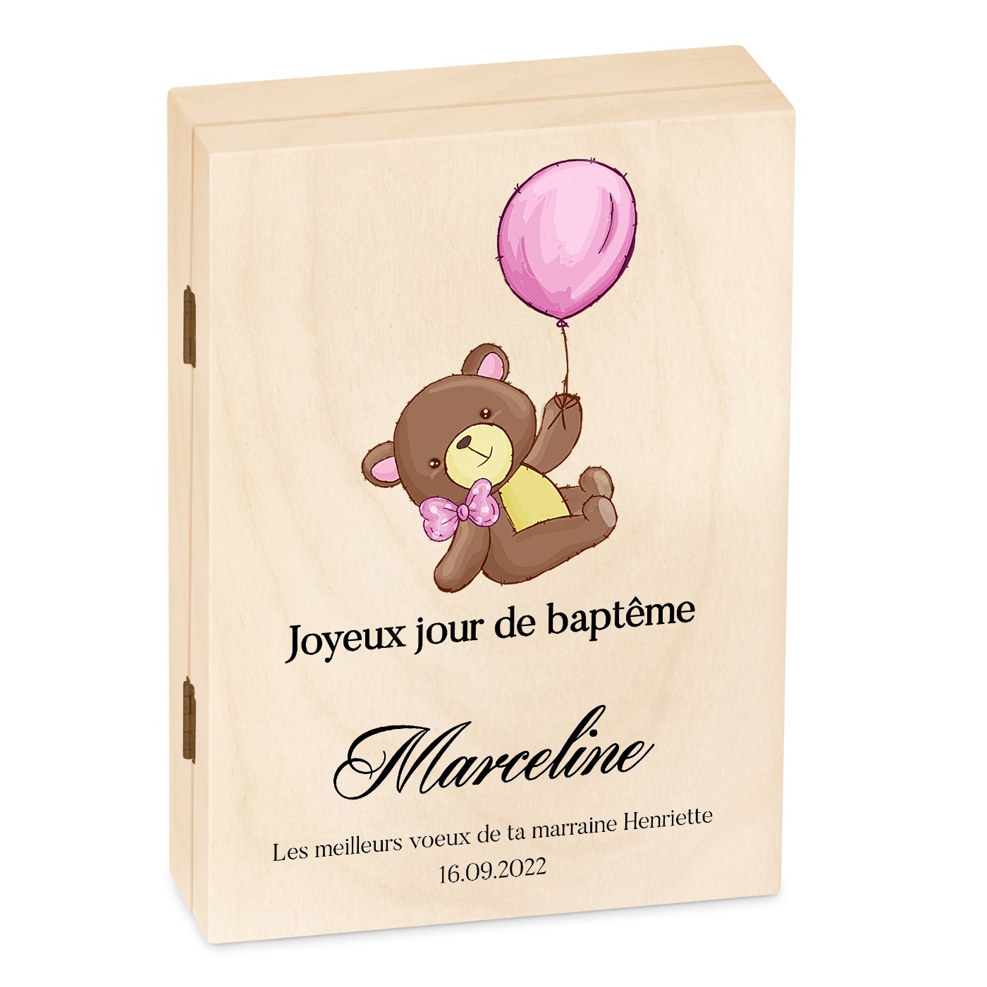 Murrano Children's Cutlery Set with Wooden Box - Bachelorette Party Bear Print