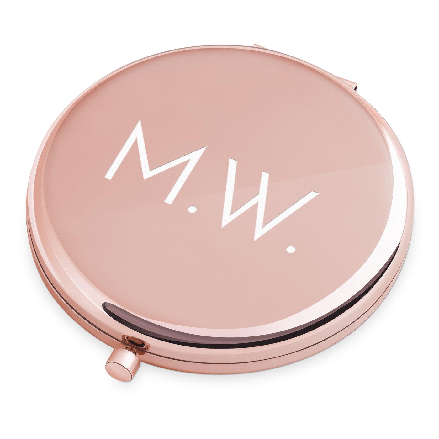 Miroir de bols redondo personalizado en oro rosa de Murrano para su cumpleaños