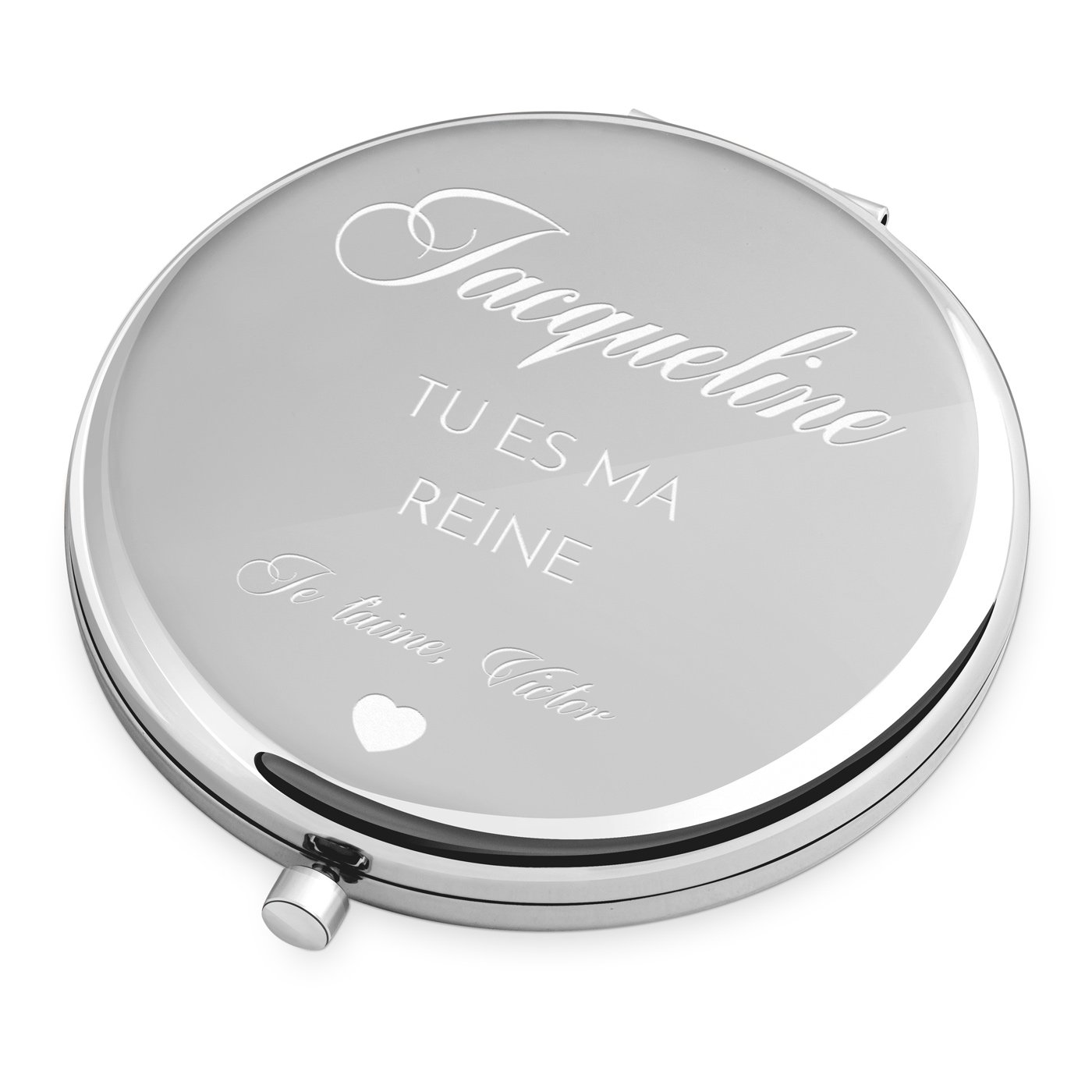 Miroir de bols redondo personalizado Murrano para una prometida