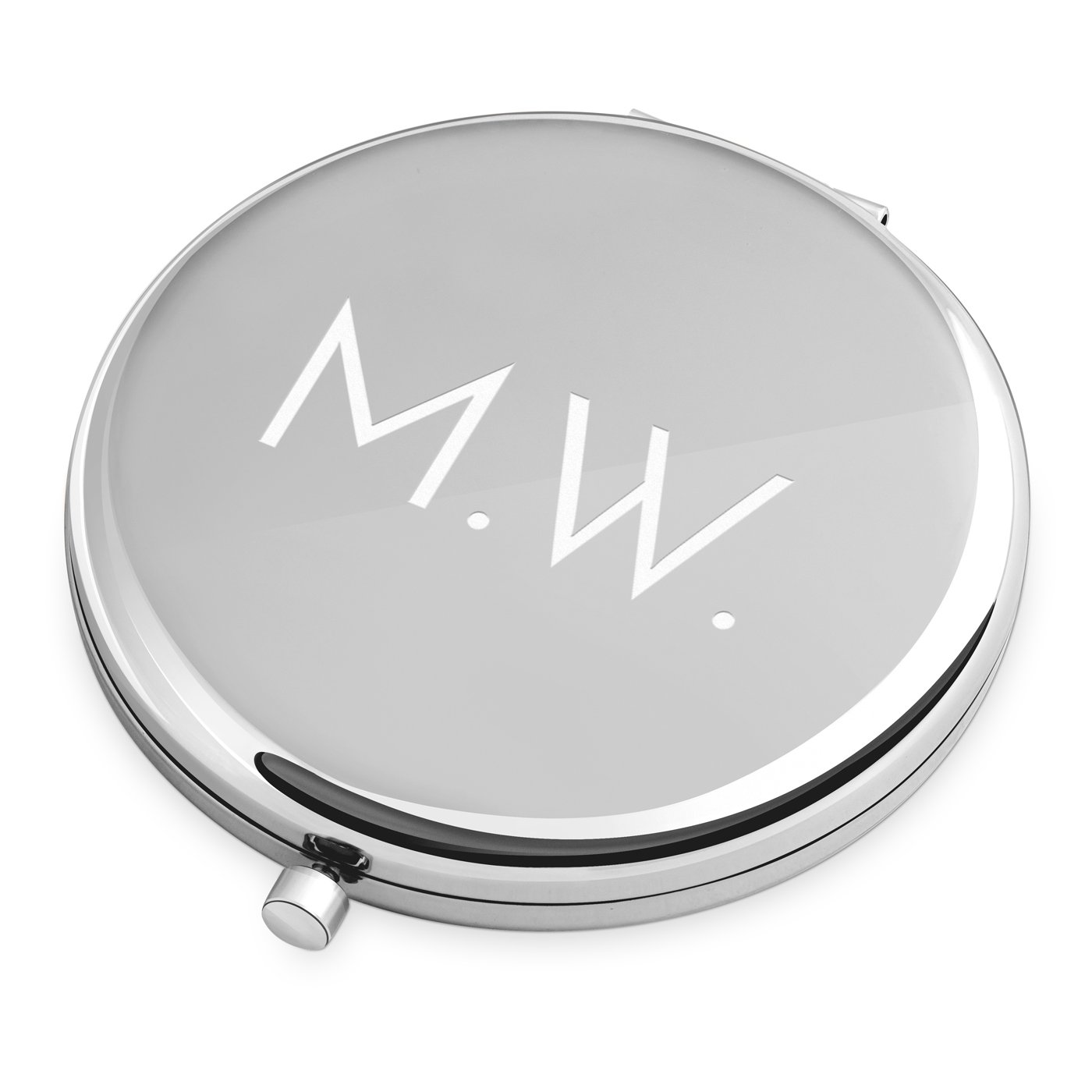 Miroir de bols redondo personalizado Murrano - Plata para ella