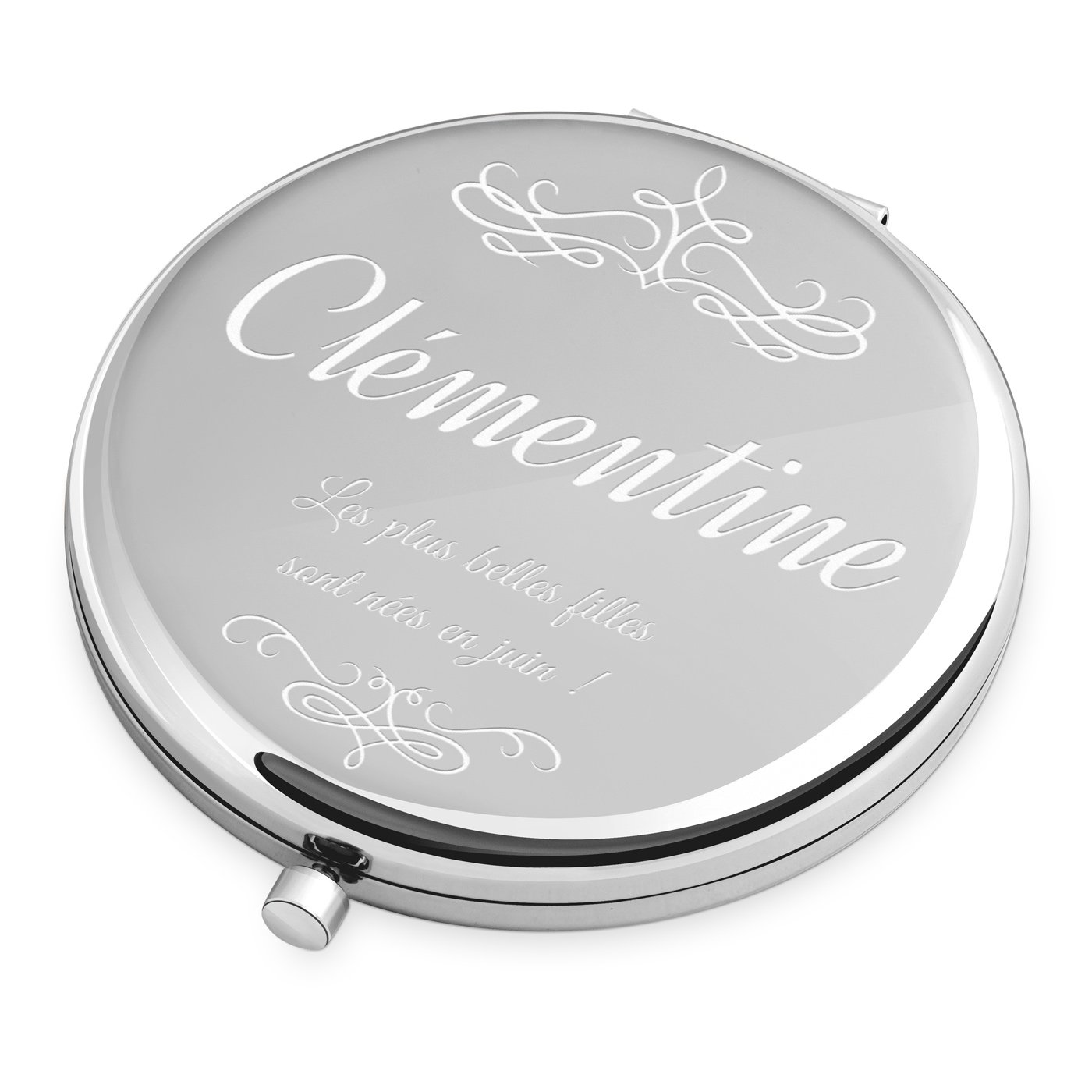Miroir de bols redondo Murrano con grabado personalizado para regalo de San Valentín