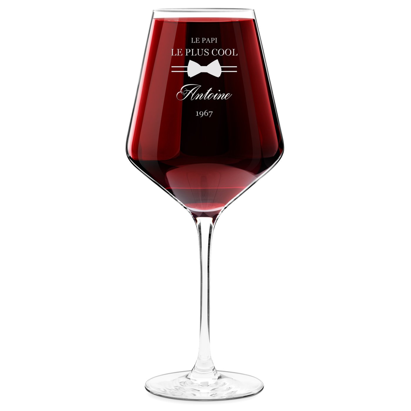 Vaso de vino Murrano AVANT-GARDE personalizado con grabado