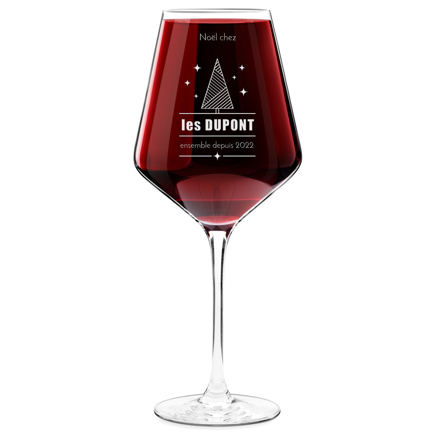 Copo de vino Murrano AVANT-GARDE personalizado para Navidad