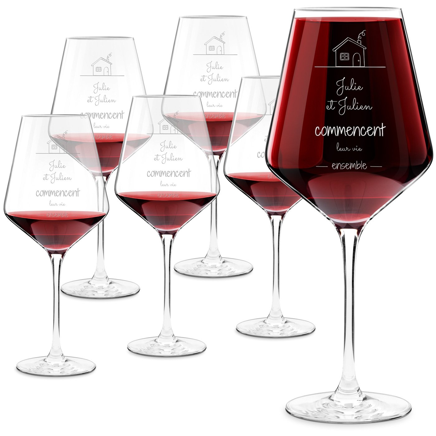 Juego de copas de vino Murrano Avant-Garde para pareja