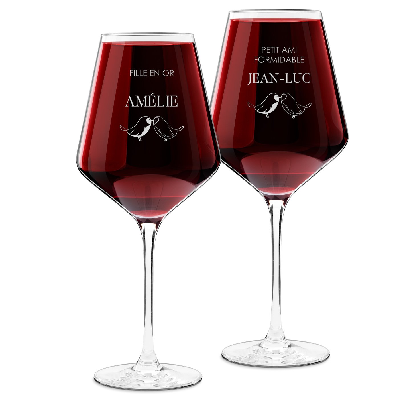 Copas de vino Murrano Grabadas de Diseño para Parejas