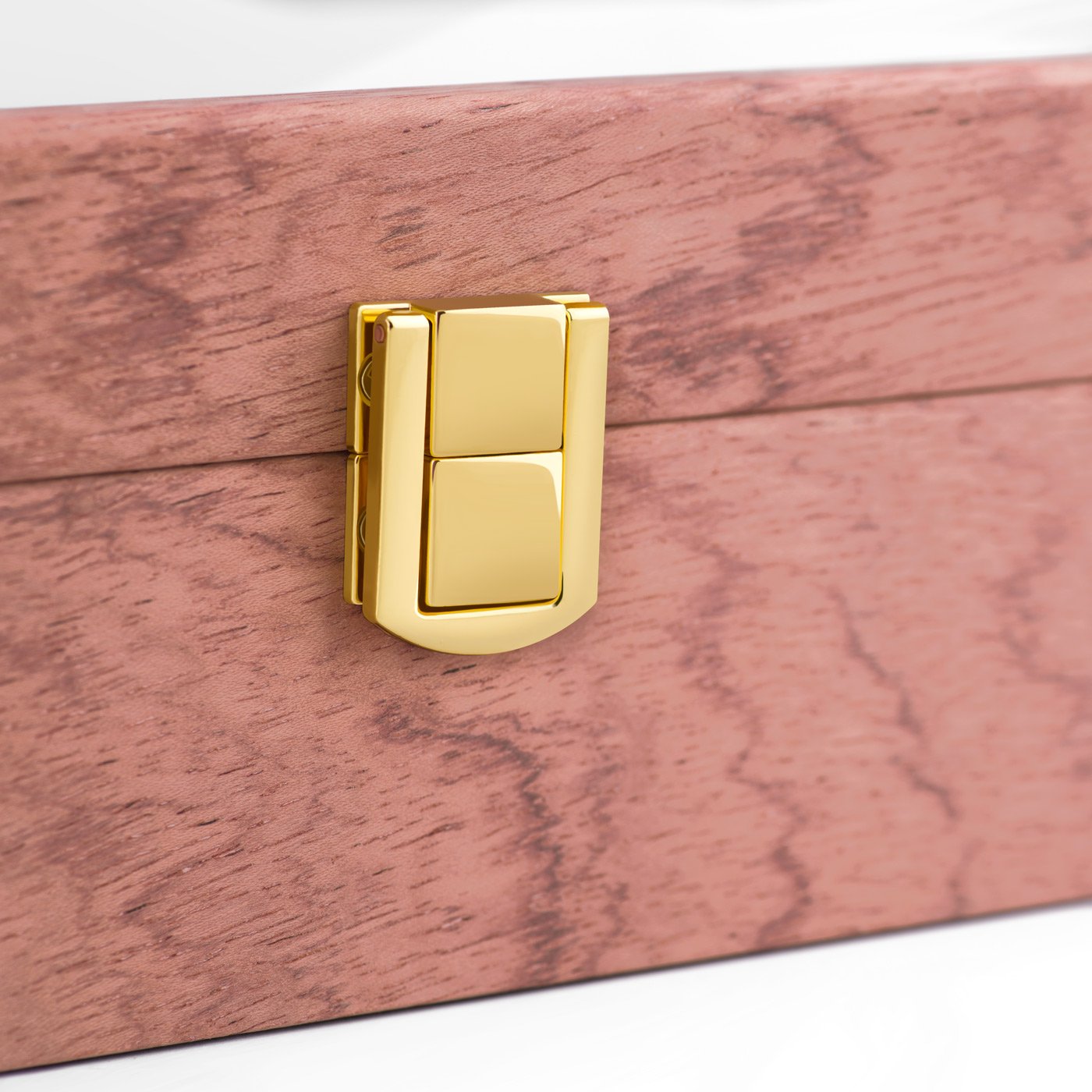 Caja de almacenamiento de madera rosa personalizada de Murrano para el 30º cumpleaños de una mujer