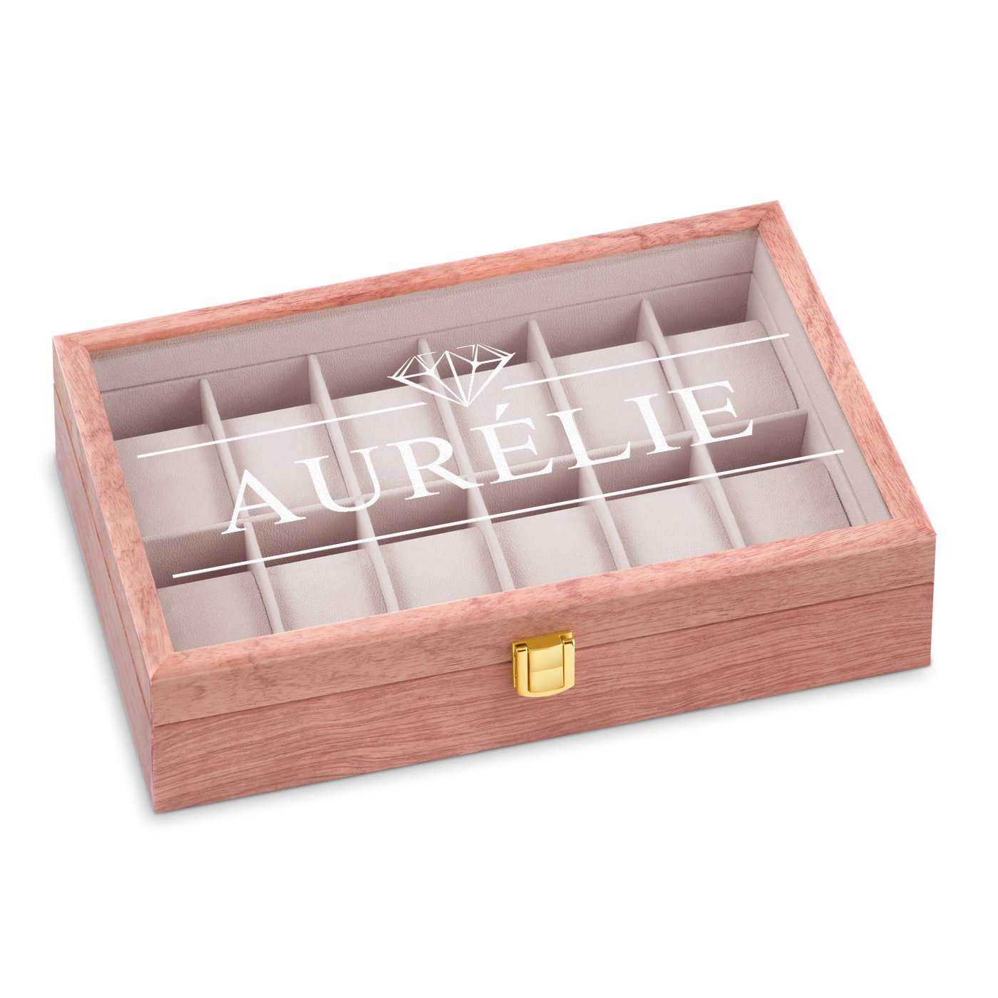 Murrano Wood Watch Box with Engraving for a Friend on Valentine's Day
