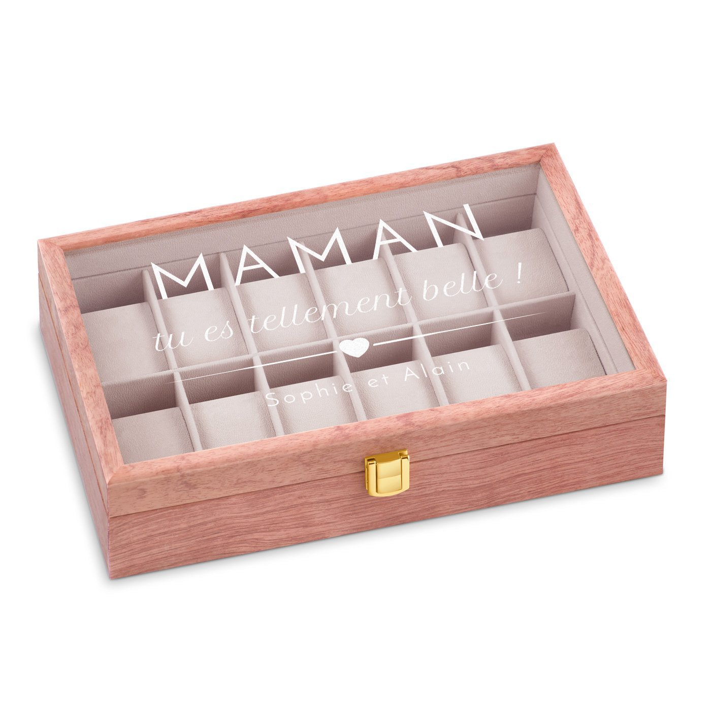 Murrano Customized Wooden Watch Box for Mother's Day