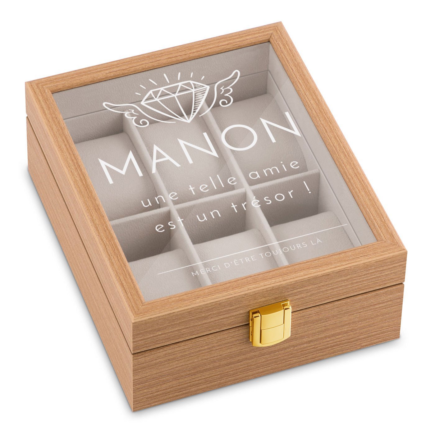 Murrano Wood Watch Box with Engraving for a Friend's Birthday
