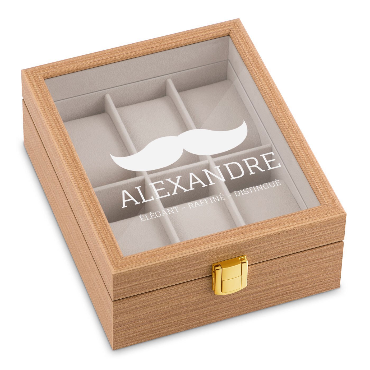 Murrano Custom Wood Watch Box for Husband on Valentine's Day