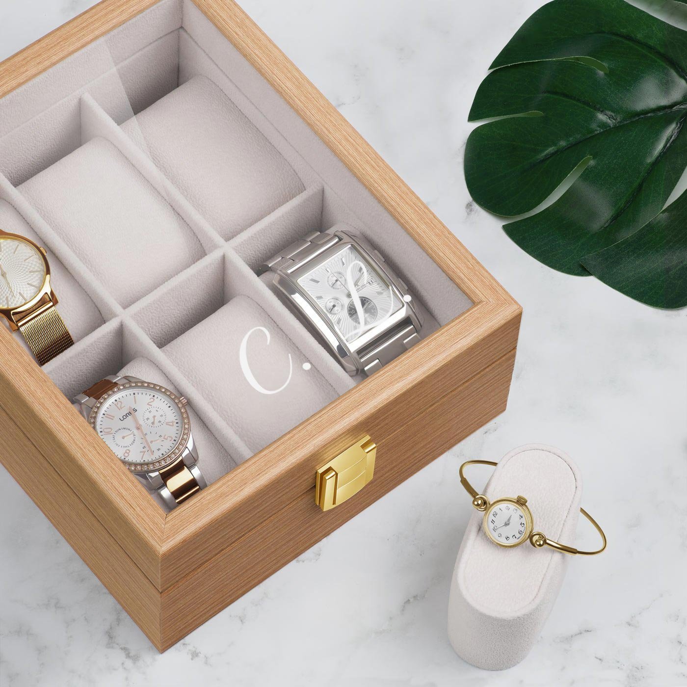 Murrano Wooden Watch Box with Engraving for a Loved One's Birthday