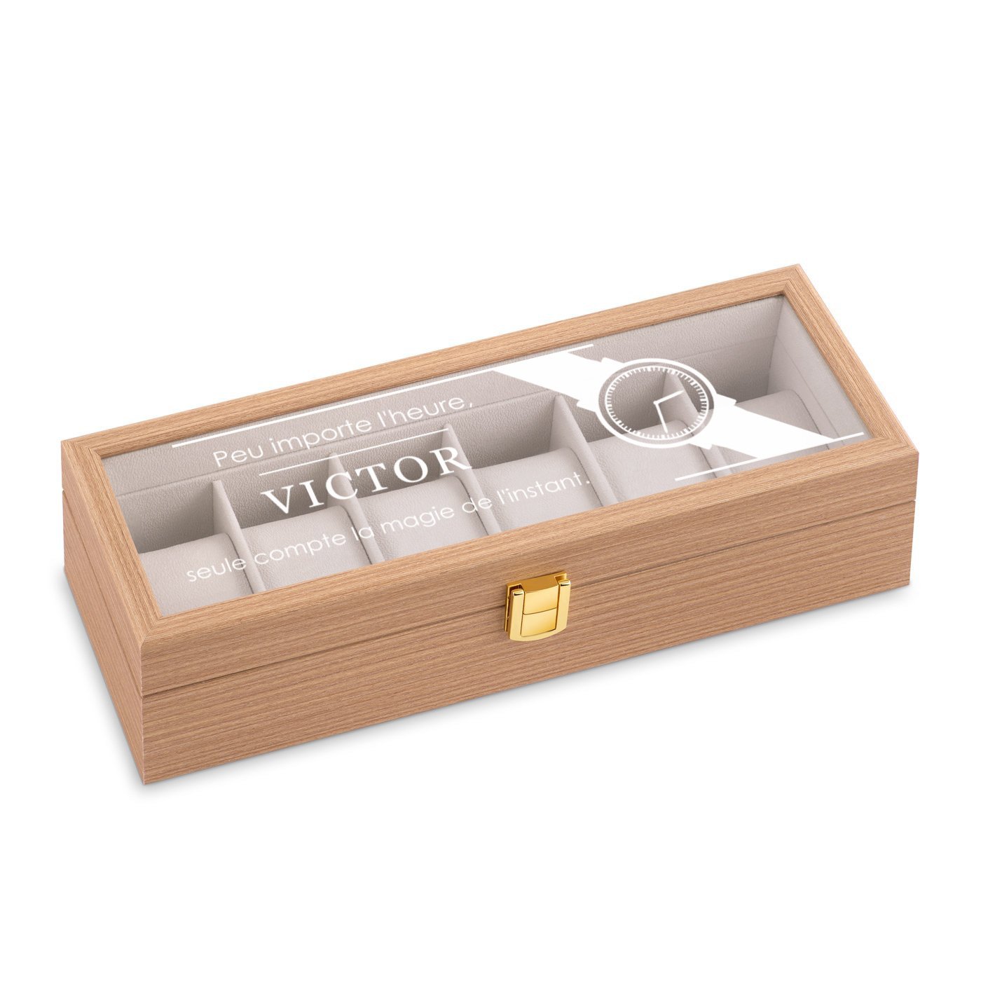 Murrano Wooden Watch Box with Engraving for a Friend's Birthday
