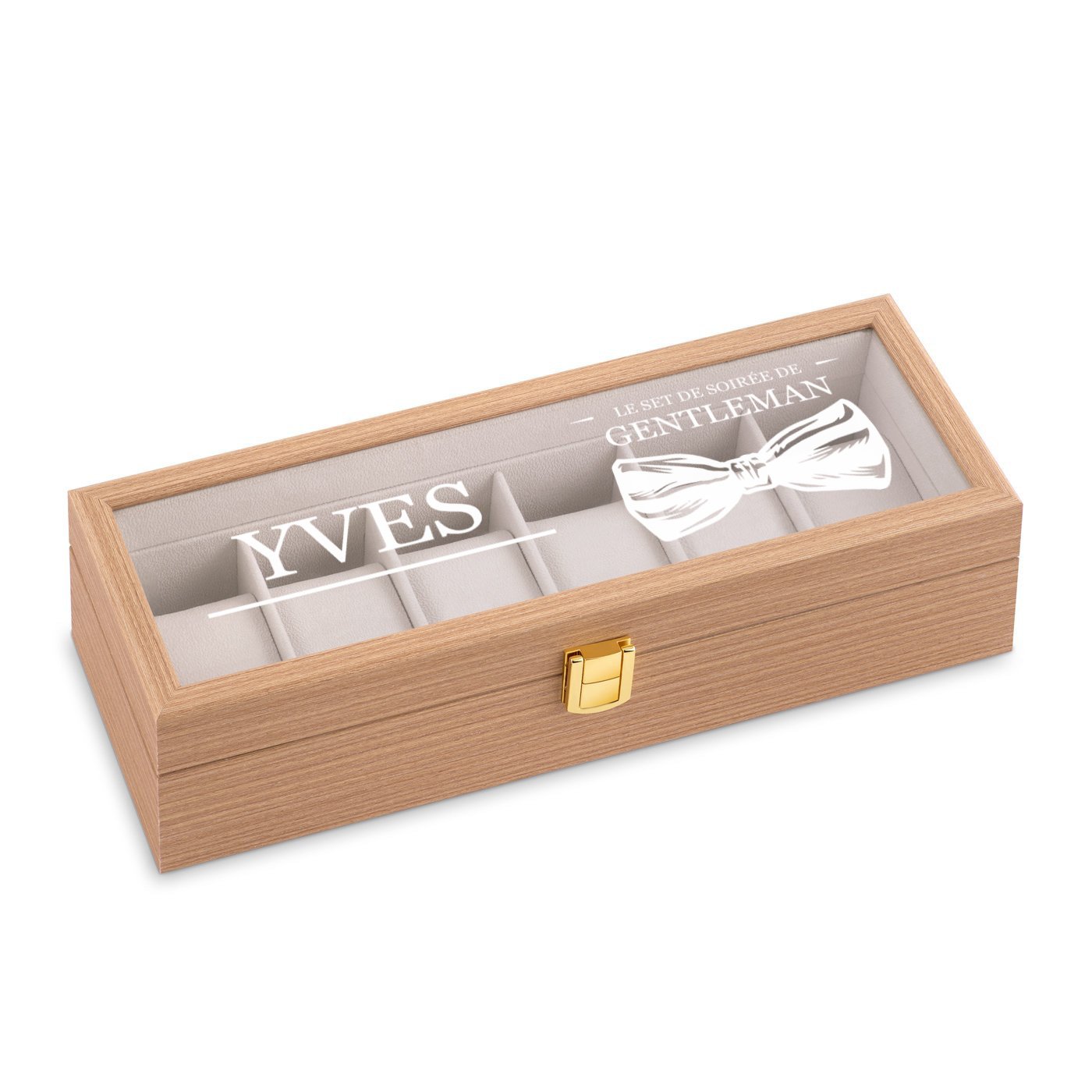 Caja de relojes de madera personalizada Murrano para el Día del Padre