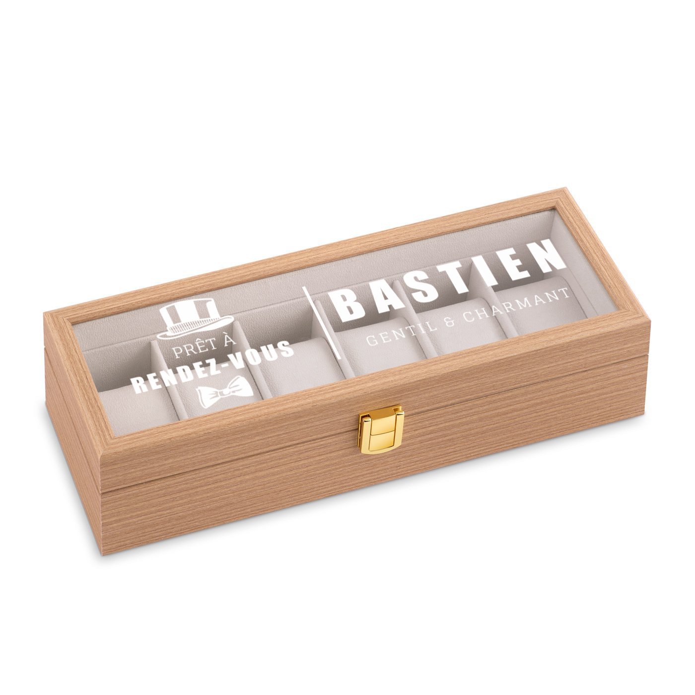 Murrano Wood Watch Box with Engraving for Him for His Birthday