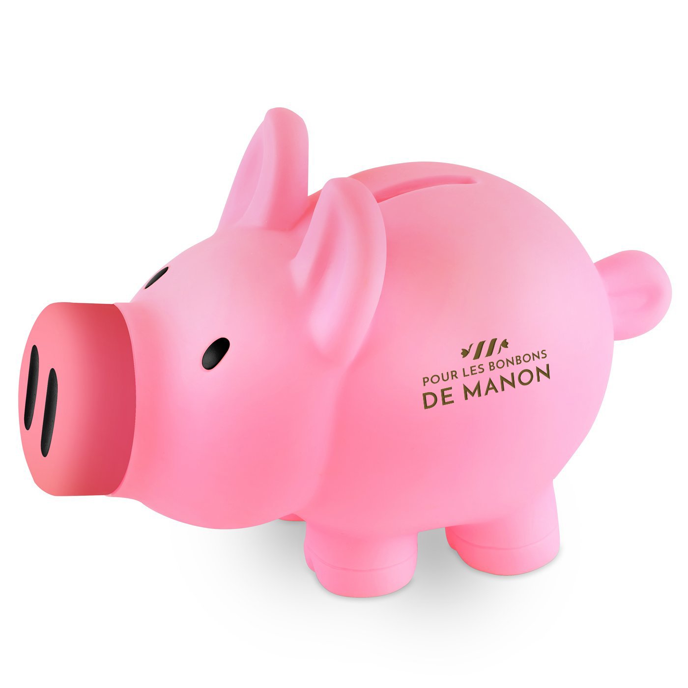 Murrano Pink Piggy Bank with Personalized Engraving for Niece's Birthday
