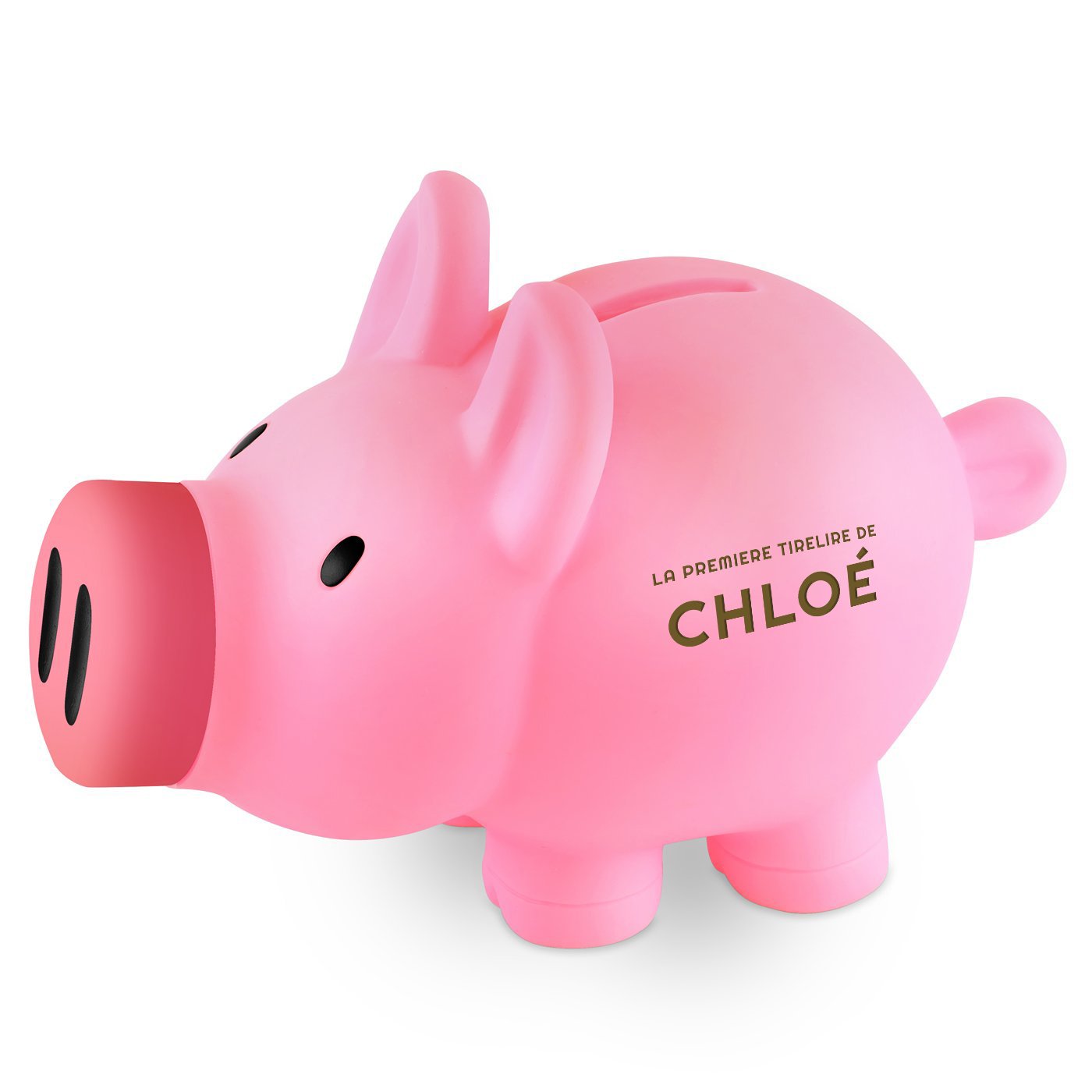 Personalized Pink Piggy Bank for Goddaughter's First Anniversary