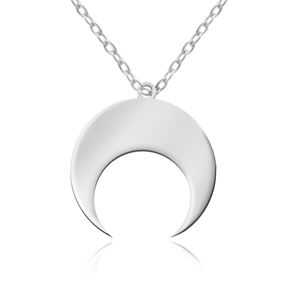 Collar de plata de ley Murrano con grabado para la abuela