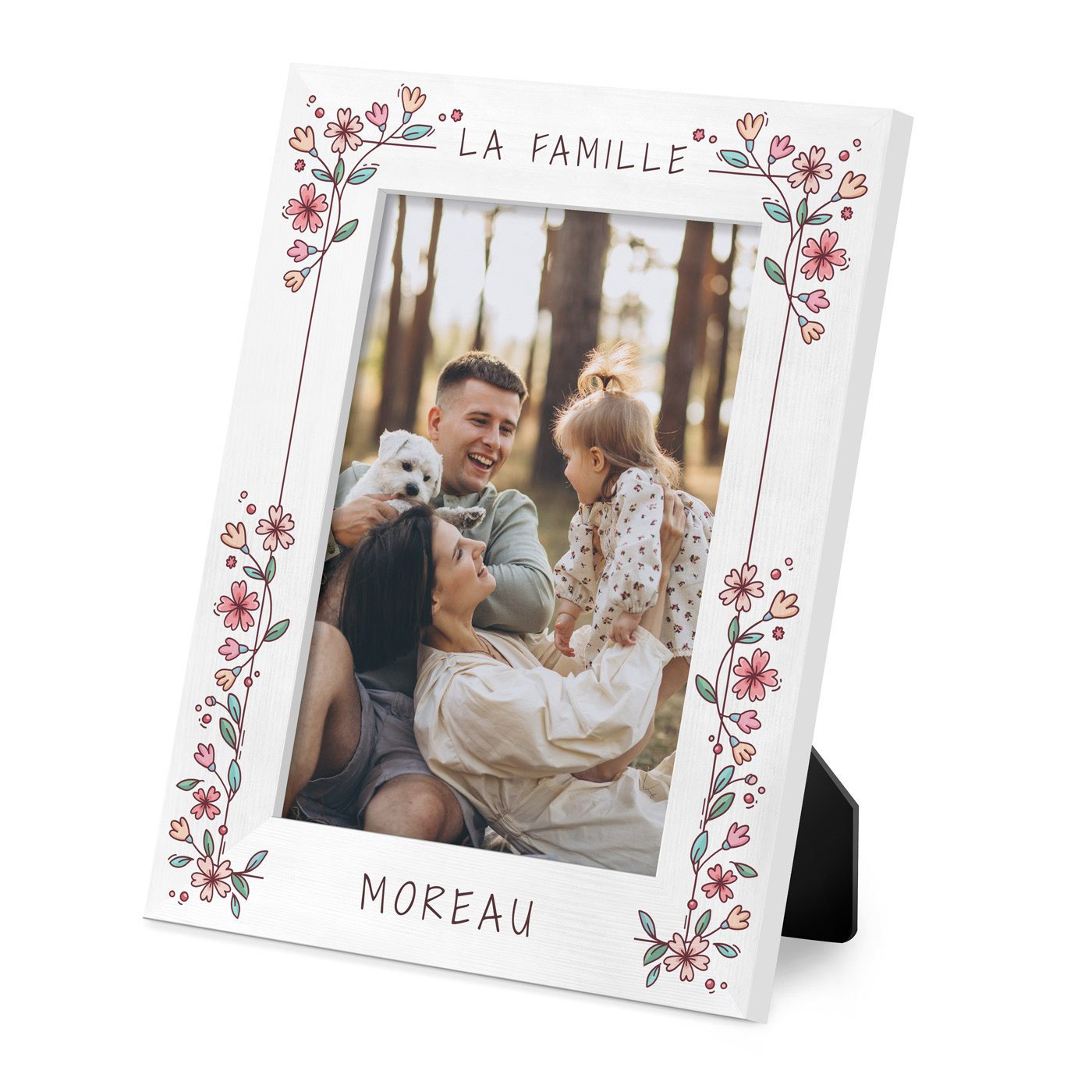 Marco de foto de madera blanca personalizado para una fiesta de casa Murrano