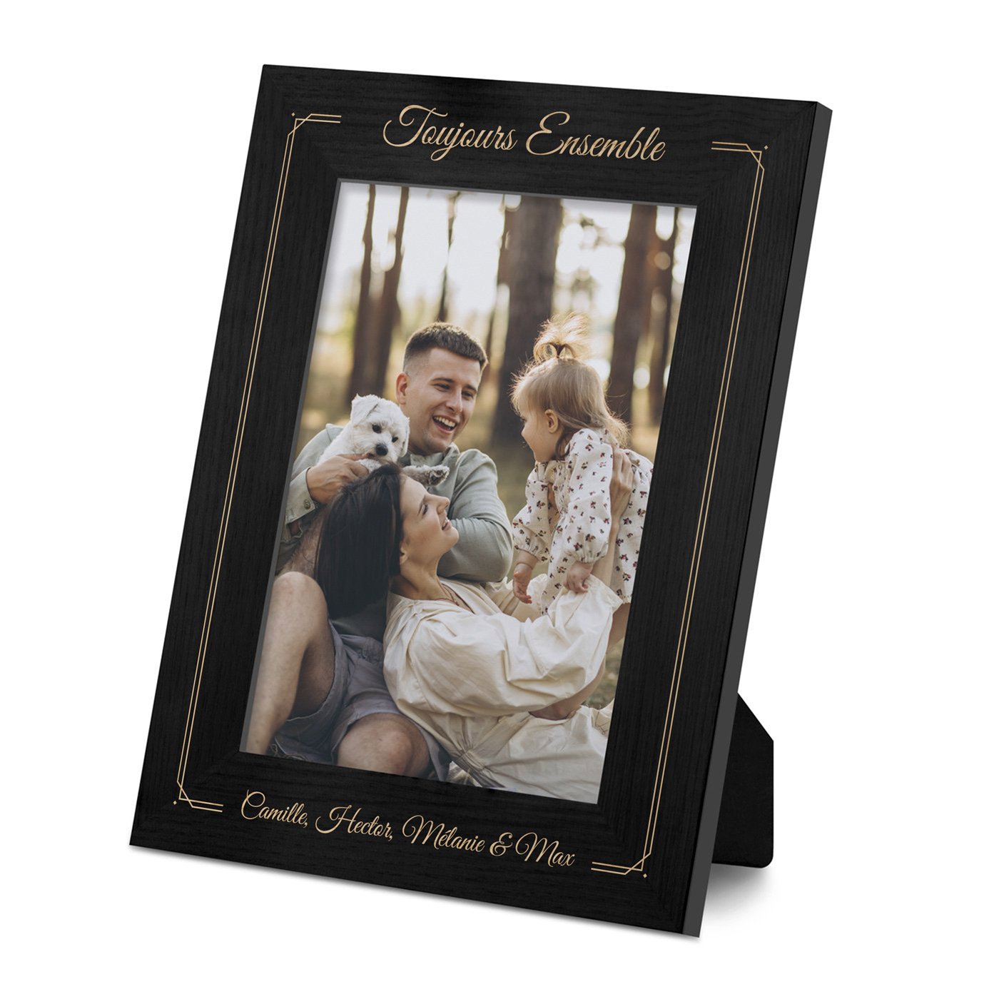 Marco de fotos personalizado Murrano para una fiesta de bienvenida a casa