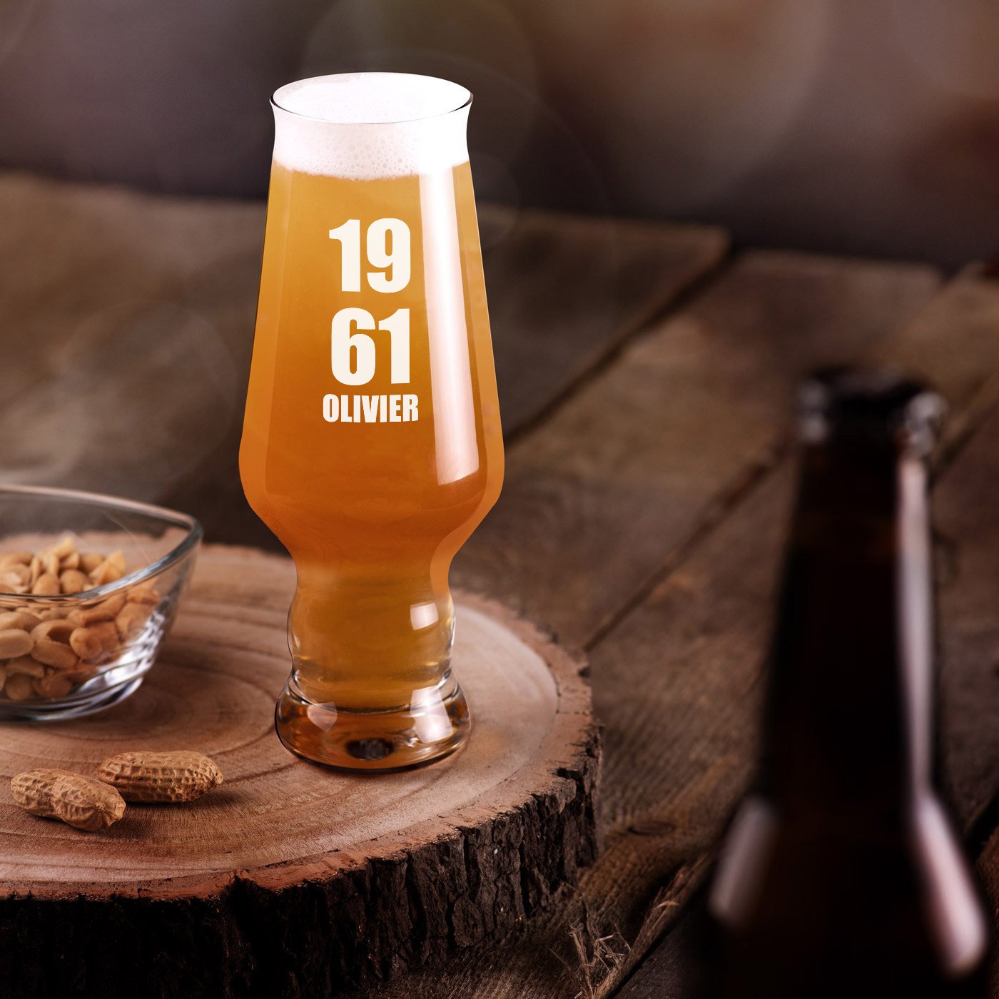 Vaso de cerveza personalizado Murrano Splendour para hombre por su 50º cumpleaños