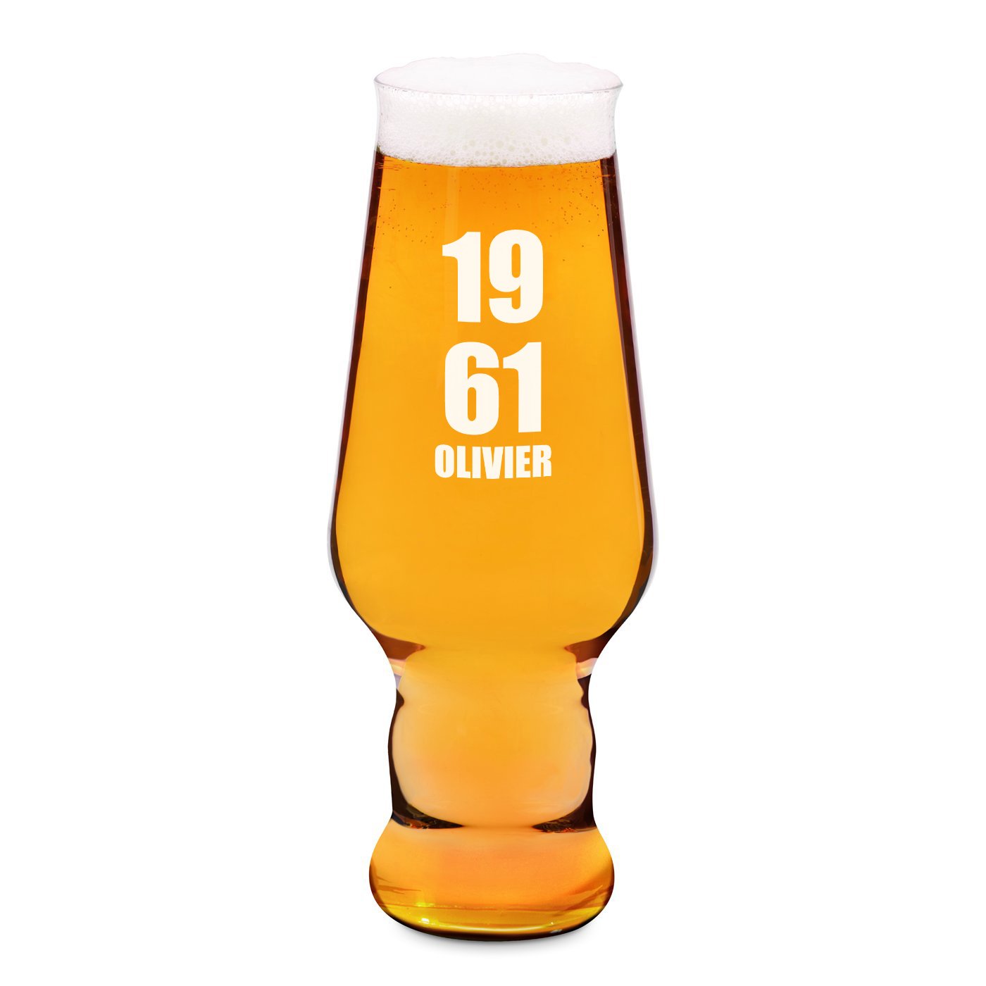 Vaso de cerveza personalizado Murrano Splendour para hombre por su 50º cumpleaños