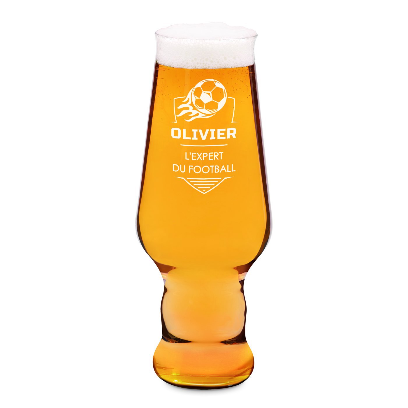 Taza de cerveza personalizada Murrano Splendour de Krosno para fanático del fútbol