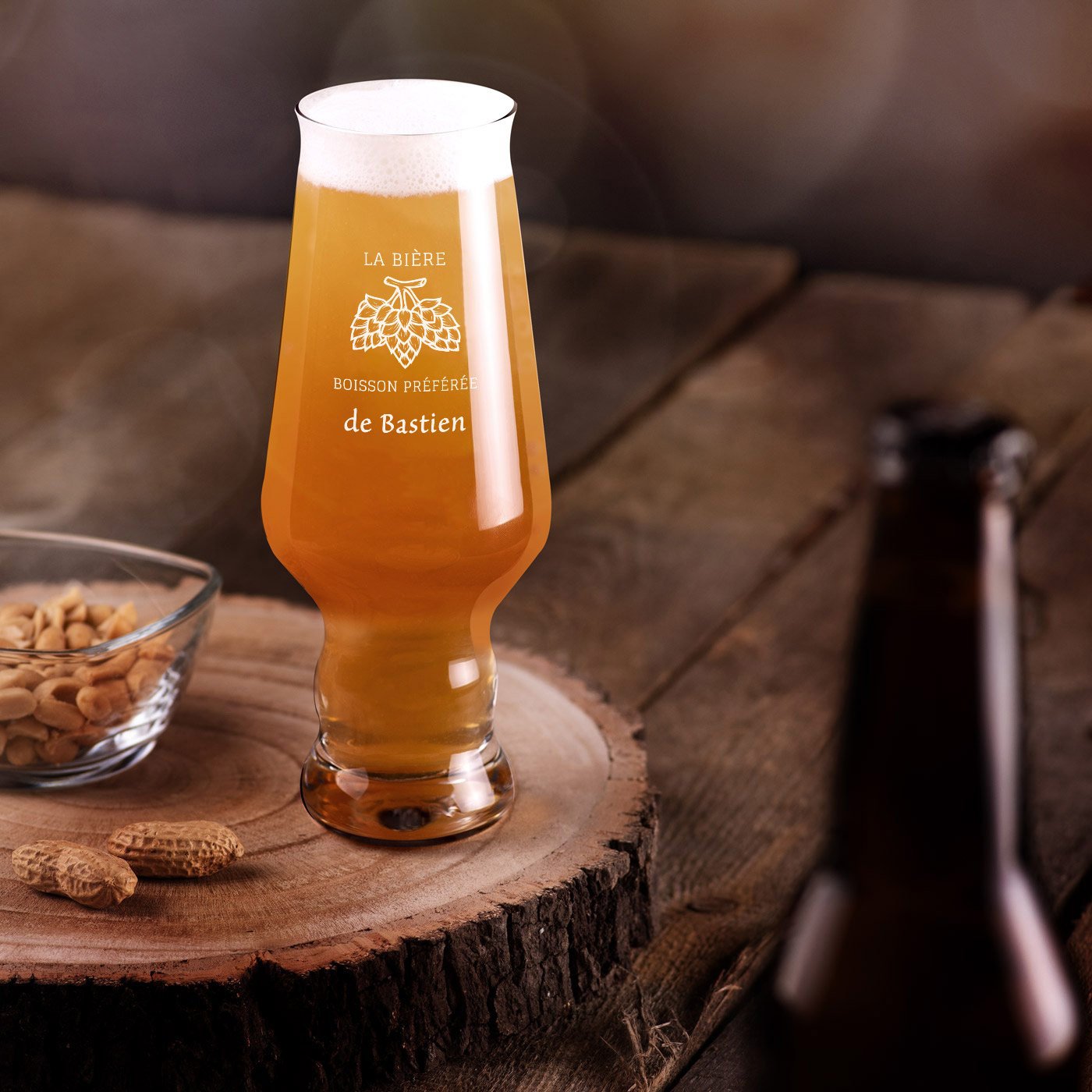 Murrano Krosno Splendour Engraved Beer Glass for Beer Enthusiasts