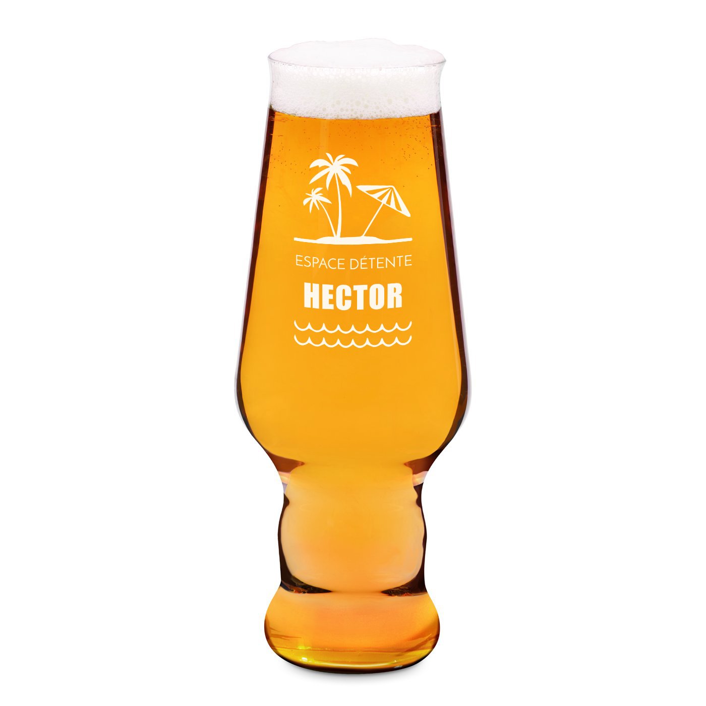 Verre à bière Murrano Splendour Krosno avec gravure pour fan de relaxation masculine