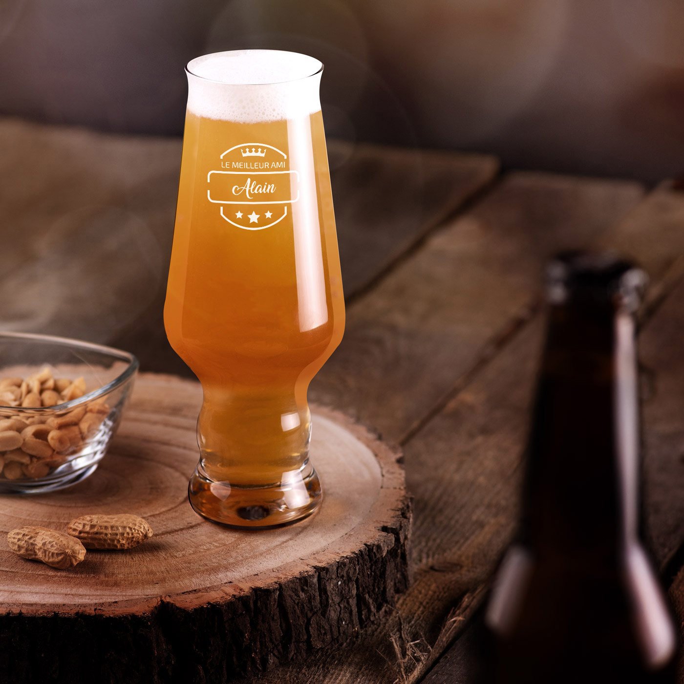 Copo de cerveza personalizado Murrano Splendour de Krosno con grabado