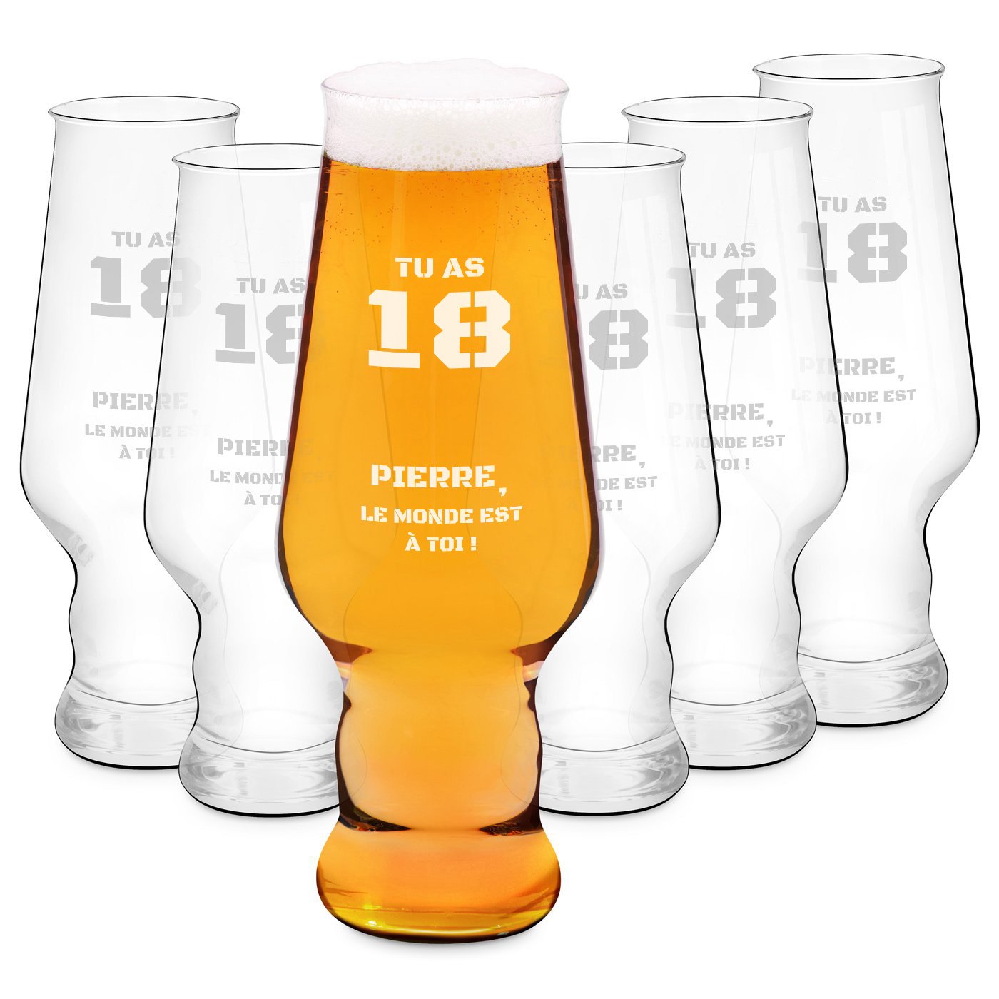Krosno Splendour Beer Glass Set for Him, 6 Pieces