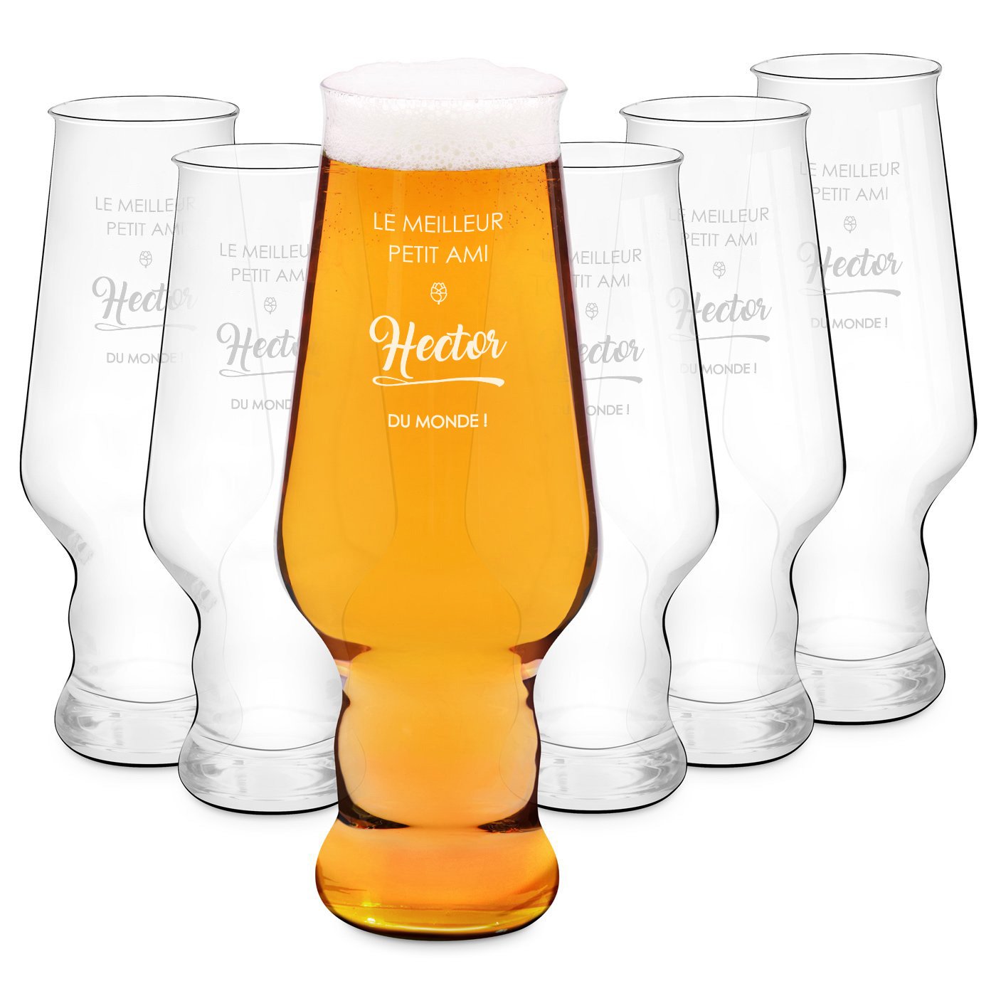 Juego de 6 vasos de cerveza personalizados Murrano Splendore Krosno