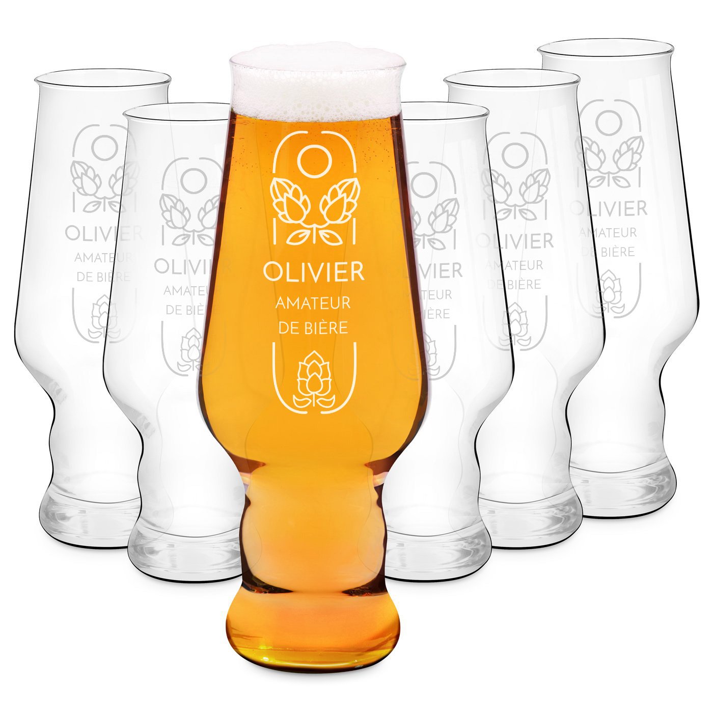 Set de 6 vasos de cerveza Murrano Krosno Splendor para los amantes de la cerveza
