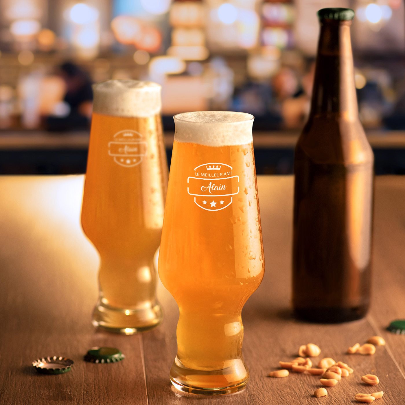 Juego personalizado de 6 vasos de cerveza Murrano Splendore Krosno