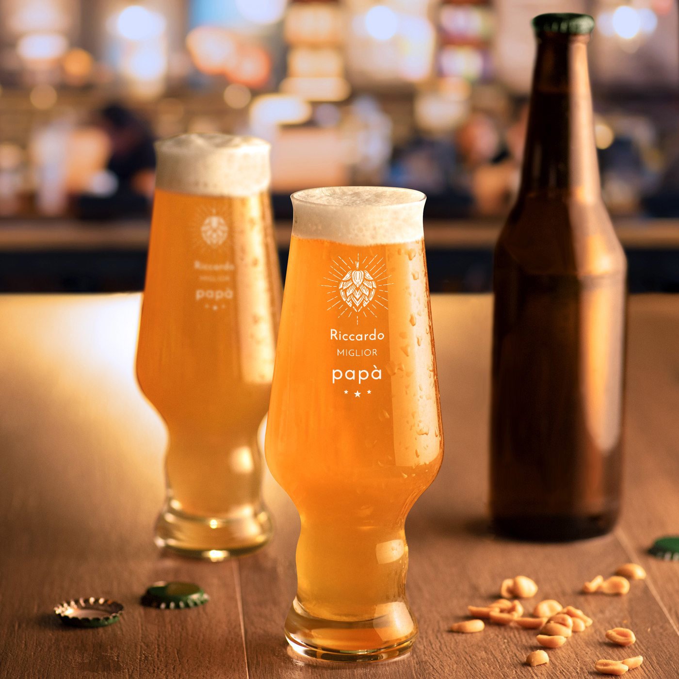 Set de 6 vasos de cerveza Murrano Splendore Krosno para papá