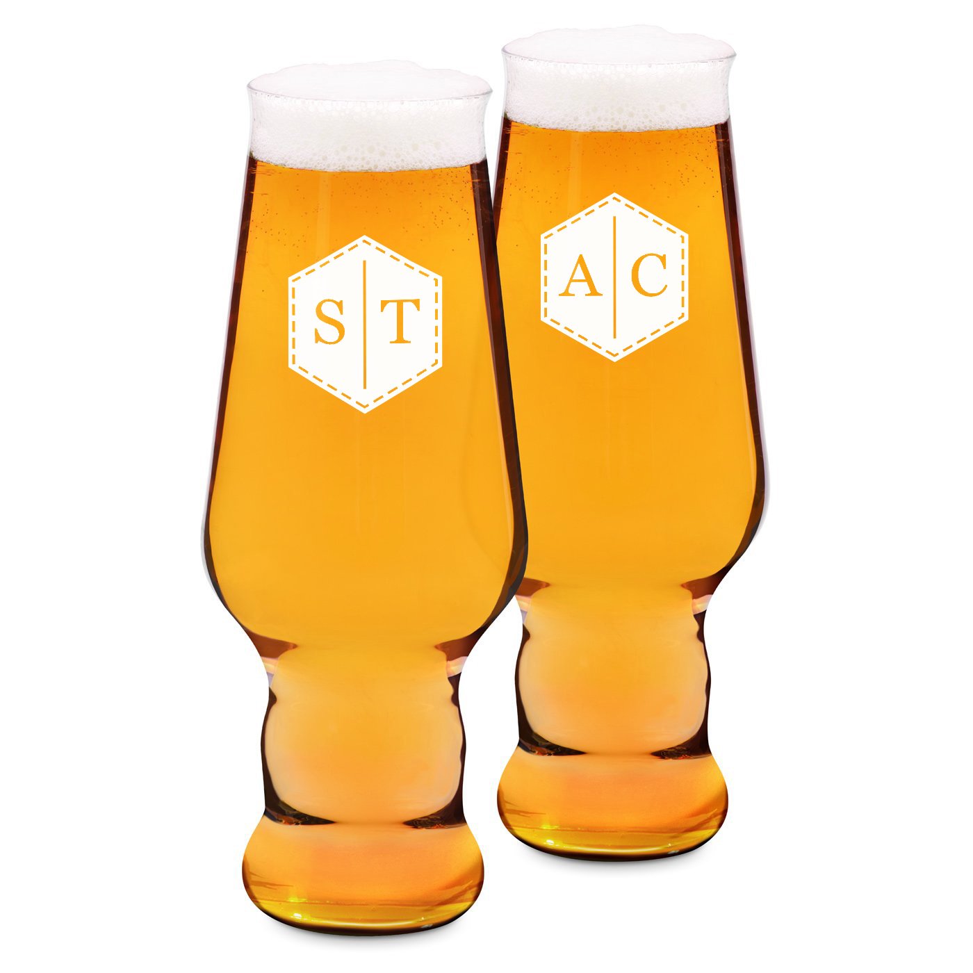 Set de vasos de cerveza personalizados Murrano Splendore Krosno para pareja