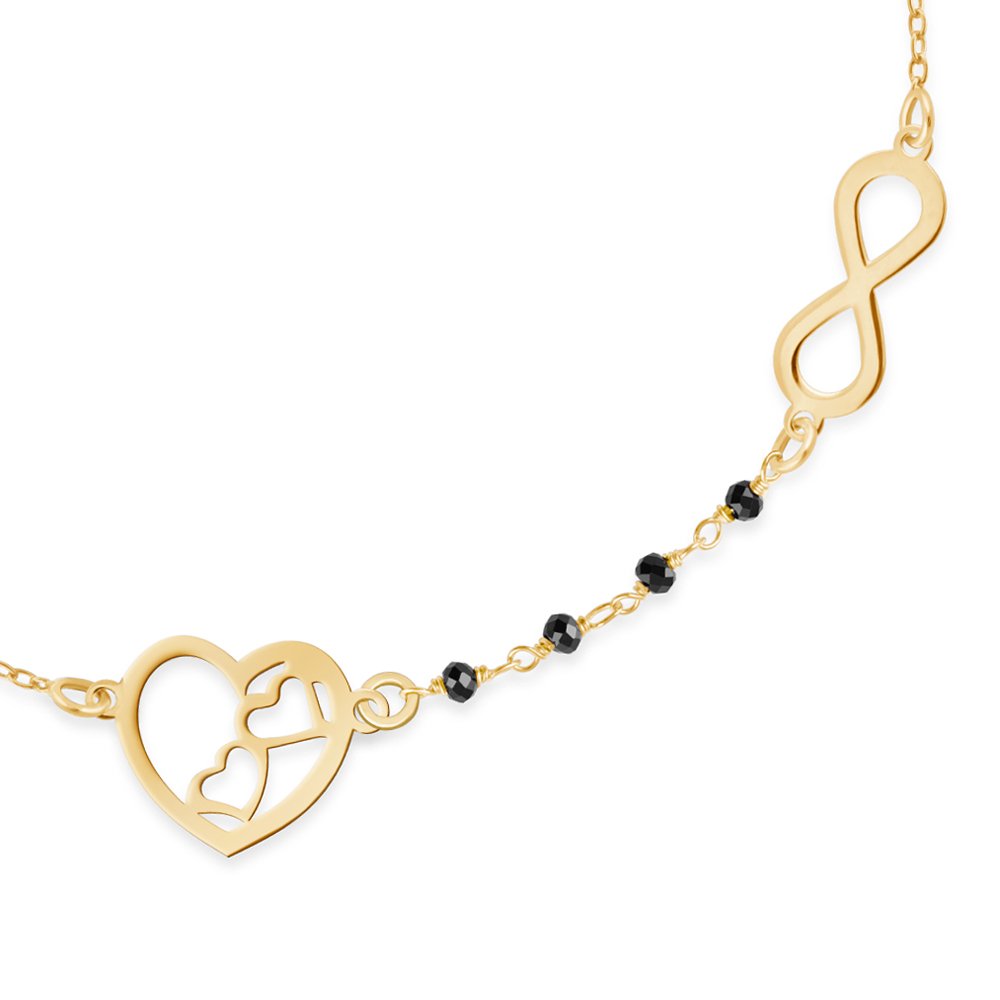 Pulseras de oro de 8 quilates Murrano con grabado para esposa