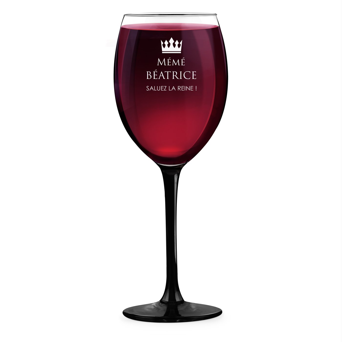 Taza de vino ONYX Murrano con grabado para el cumpleaños de mamá