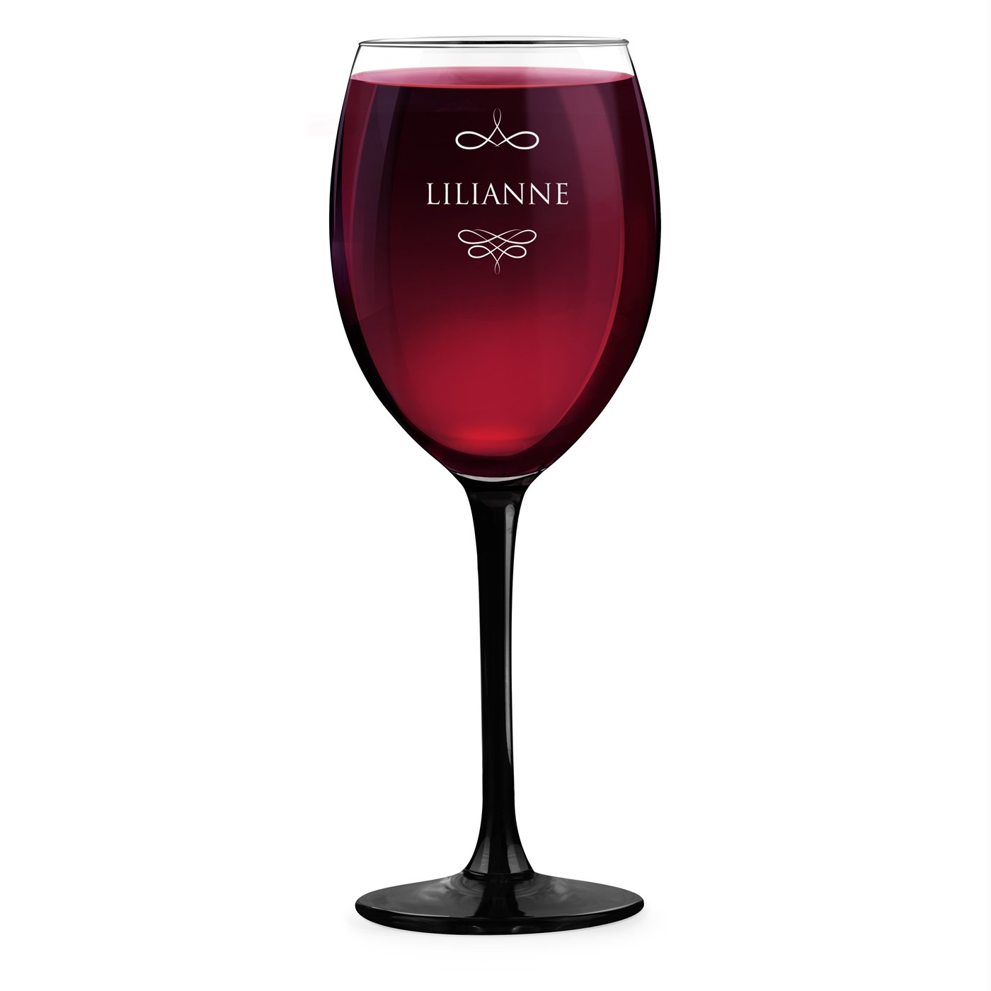 Vaso de vino ONYX Murrano con grabado personalizado para ella