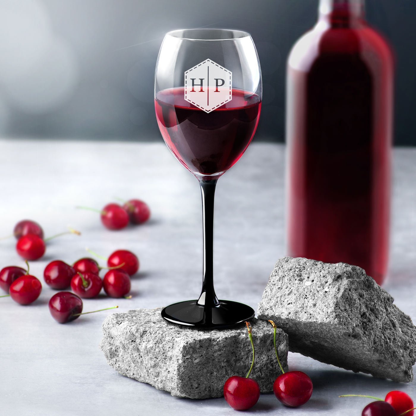 Copa de vino ONYX Murrano personalizada con grabado láser